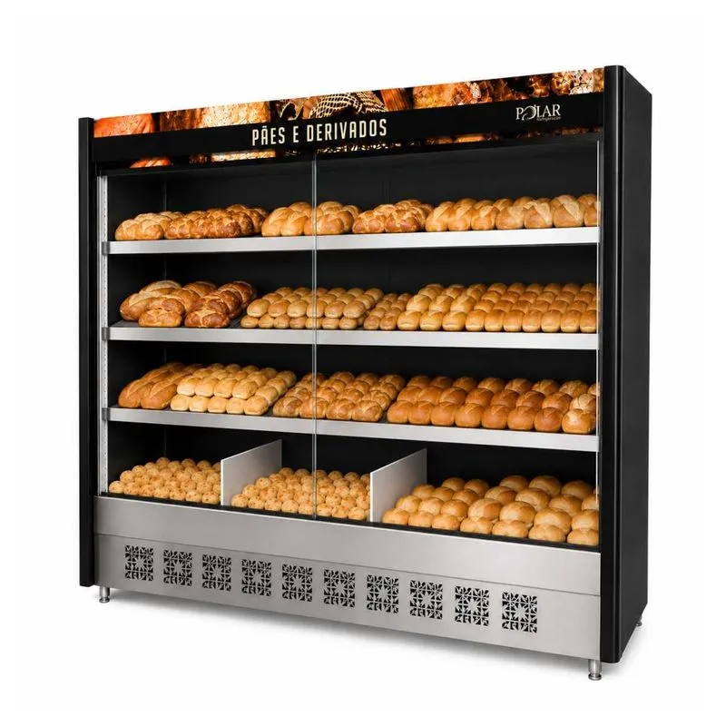 Vitrine Expositora Para Pães 2,10m MVAPS-210 Polar