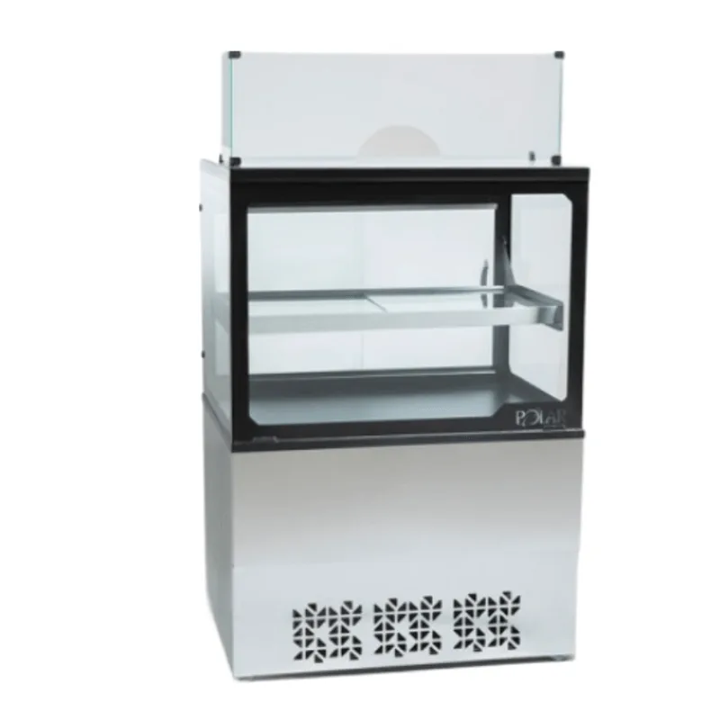 Vitrine Caixa Natural Gourmet Polar 0 80m Inox 127v