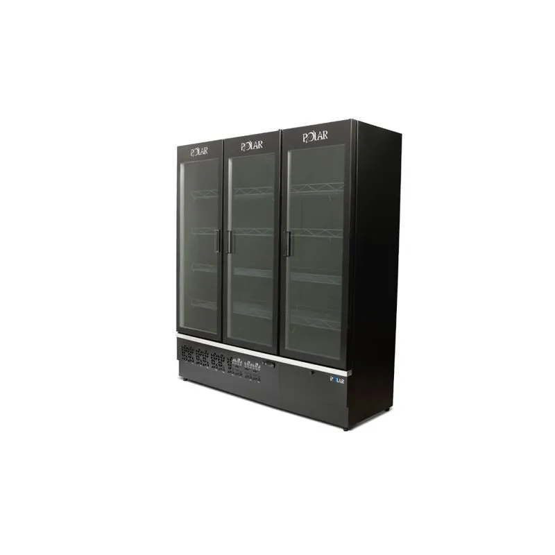 Expositor Vertical Refrigerado Polar 1 70m 3 Portas All Black Infinite Evpi170 220v