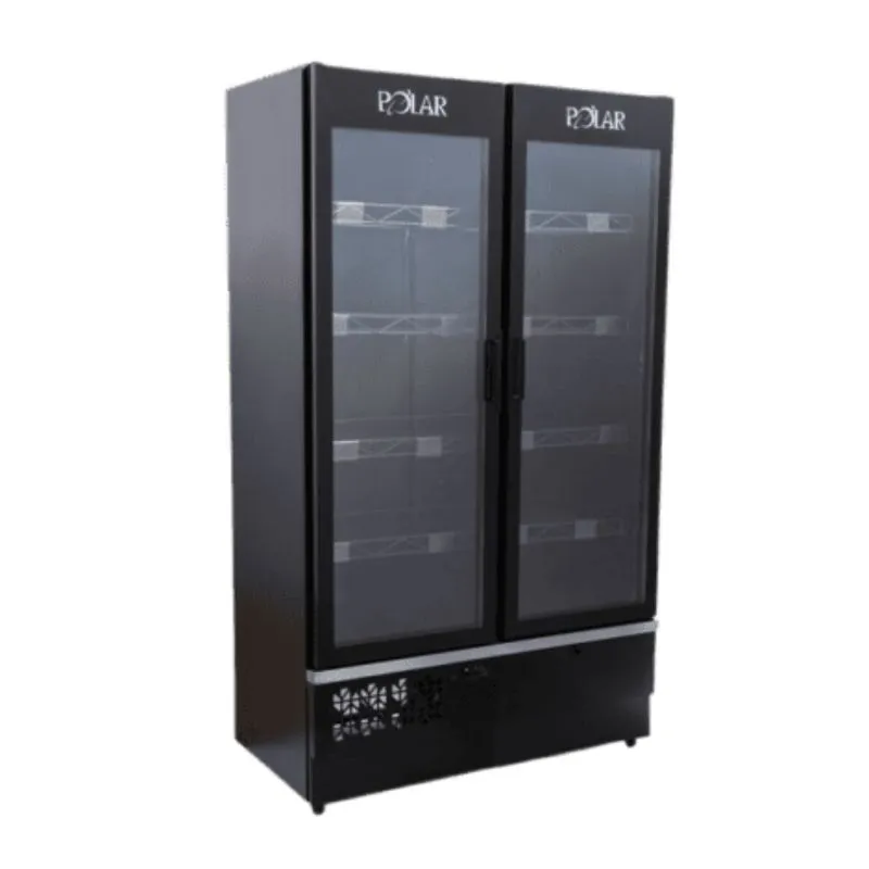 Expositor Vertical Refrigerado Polar 1 15m 2 Portas Extra Frio All Black Infinite Evpief115 220v