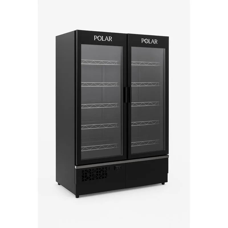 Expositor Vertical Refrigerado Polar 2 85m 5 Portas All Black Infinite Evpi285 220v