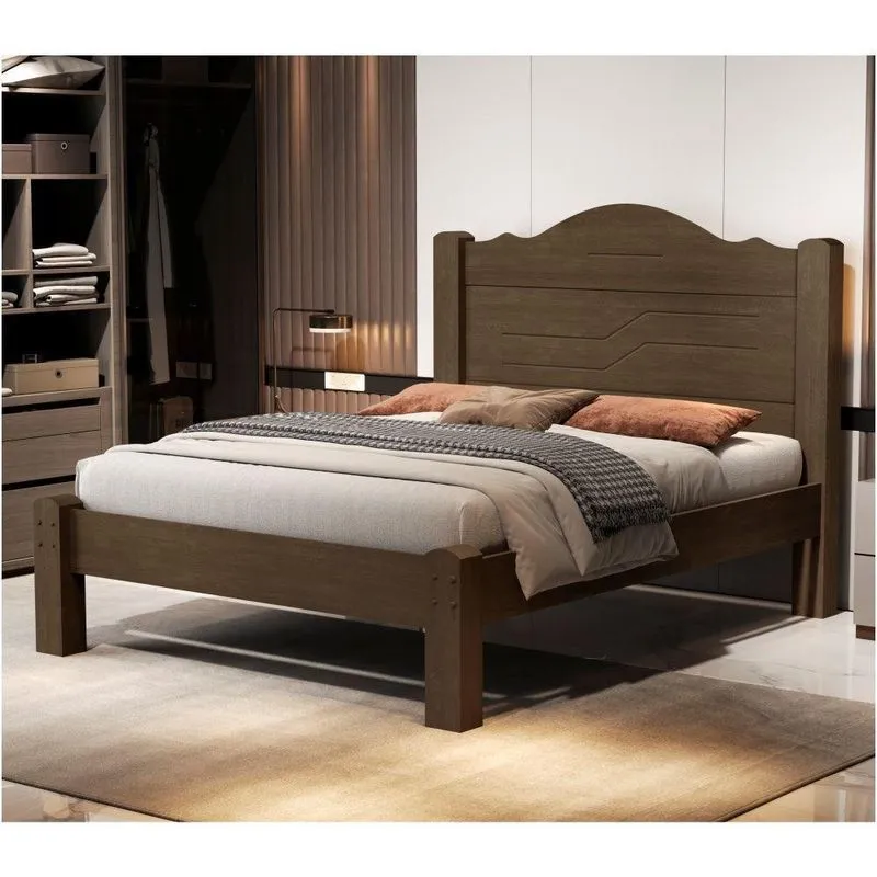 Cama Casal Thalia Estrado Reforçado Chocolate