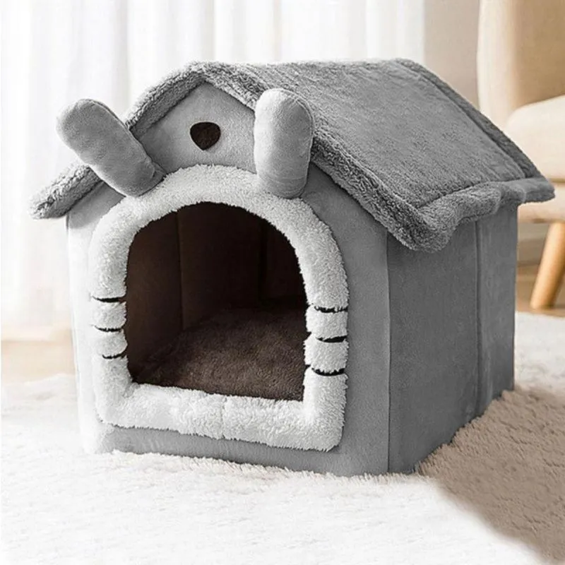 Casinha Olaf Pet Pequeno E Médio Porte Cinza