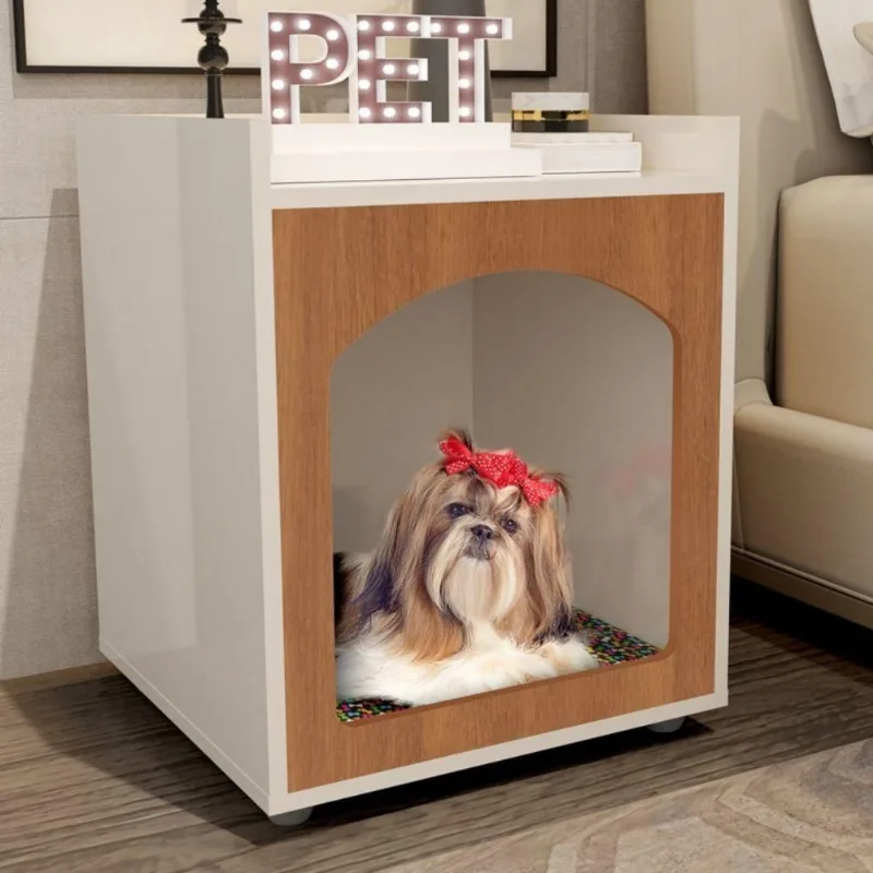 Mesa De Cabeceira Pet Martinez Off White Freijo