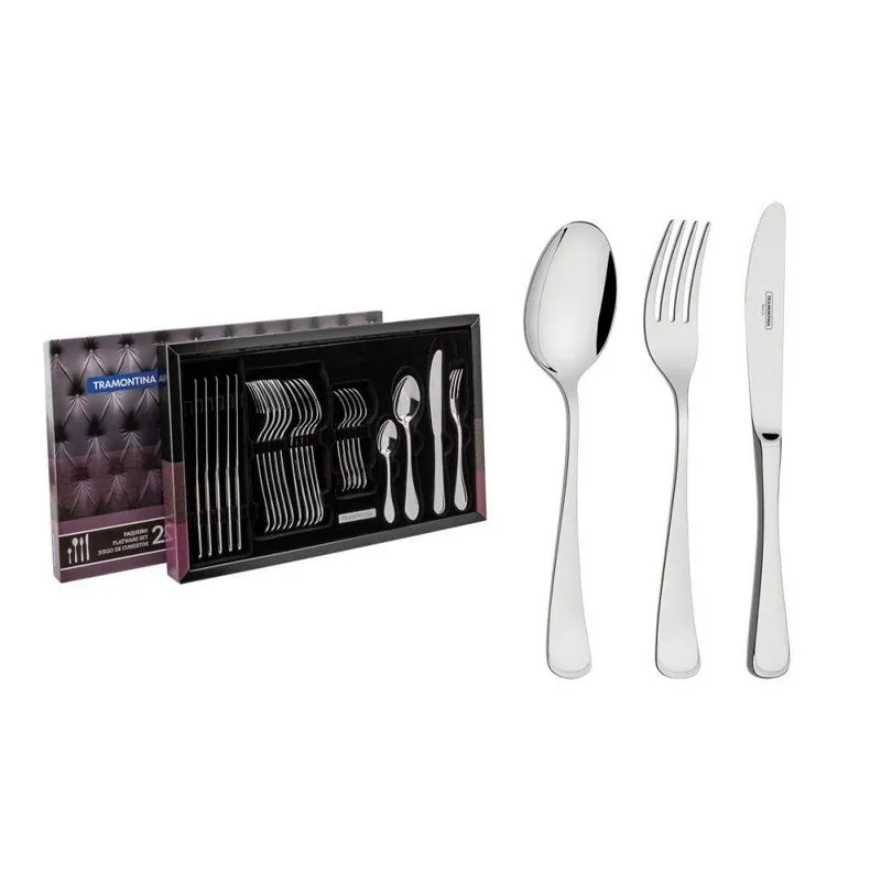 Conjunto De Talheres Inox 24 Peças Santorini