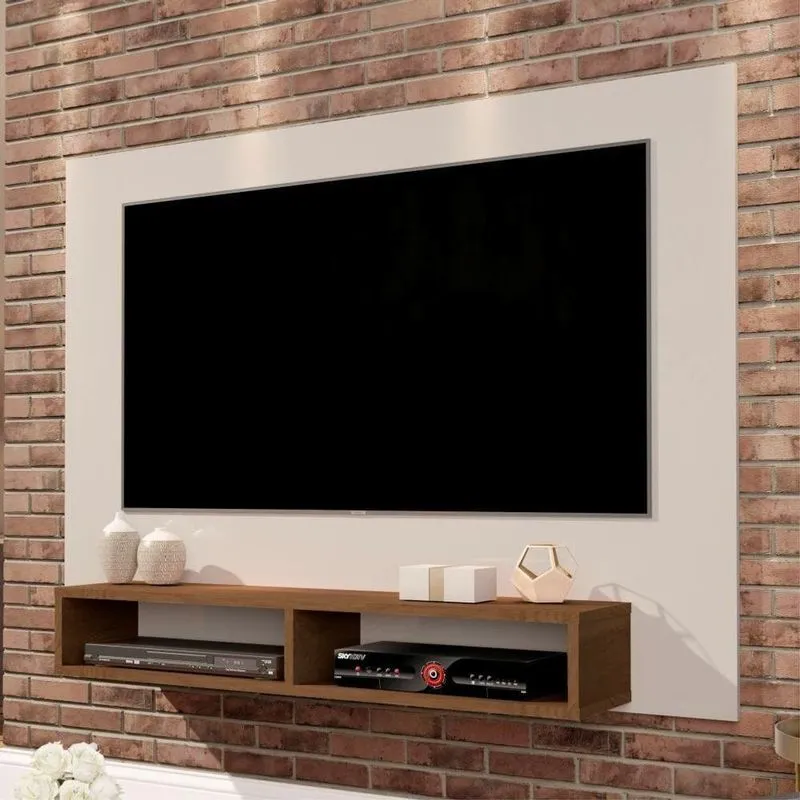 Painel Para Tv Deneb Off White Freijó
