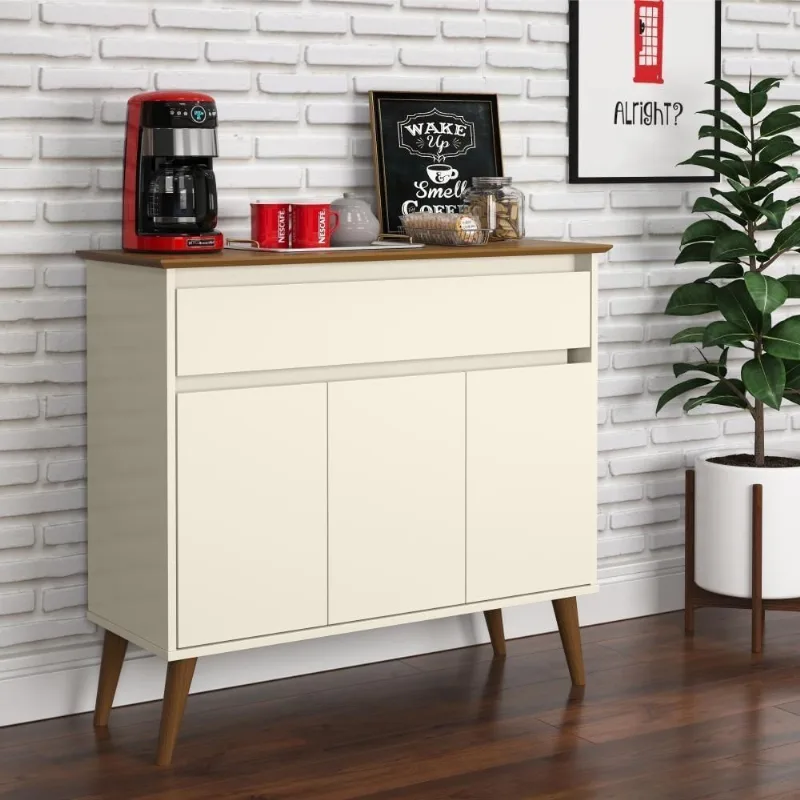 Aparador Buffet 3 Portas Brisbane Off White Freijo