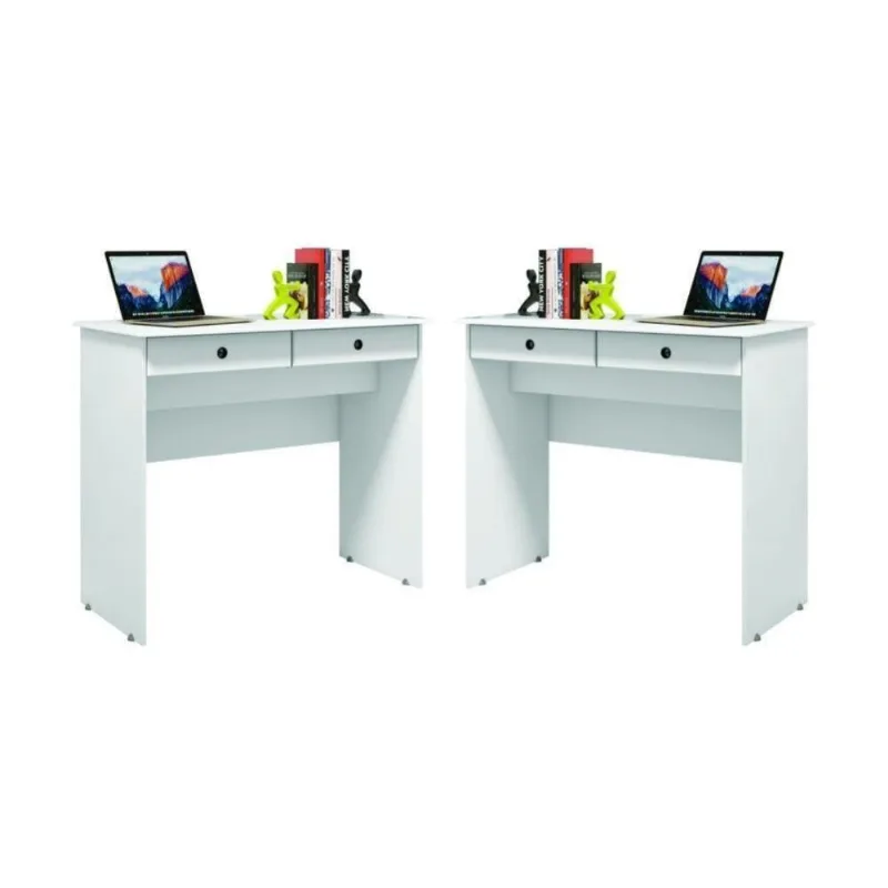 Conjunto De 2 Escrivaninhas Saturno Branco