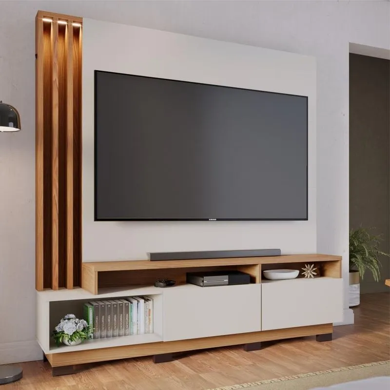 Home Para Tv Ate 75 Polegadas Torino Off-white Matte Freijo