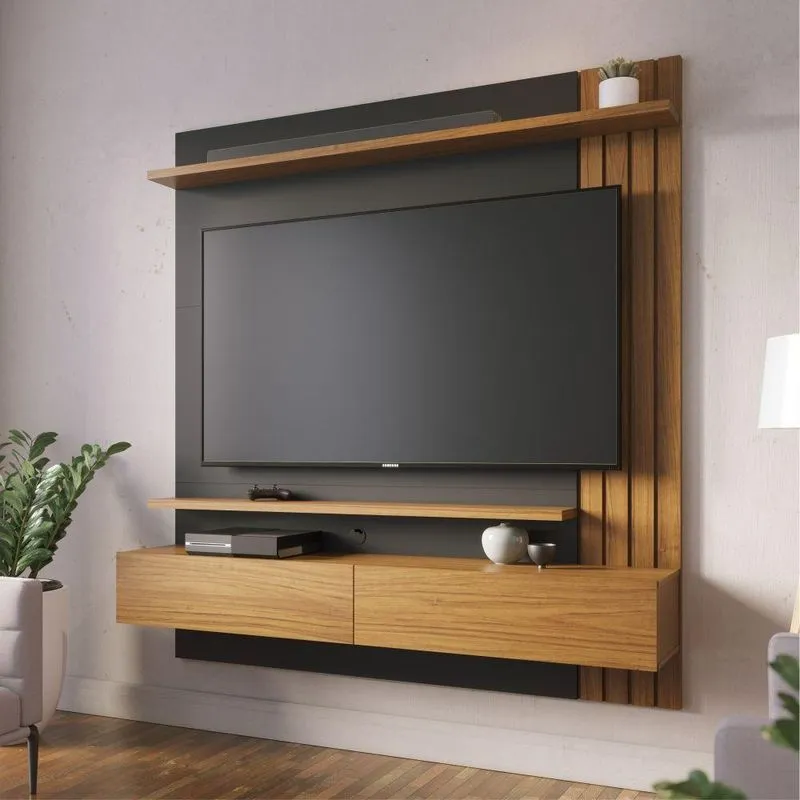 Home Para Tv Ate 65 Polegadas Jordania Noce Milano Preto Fosco