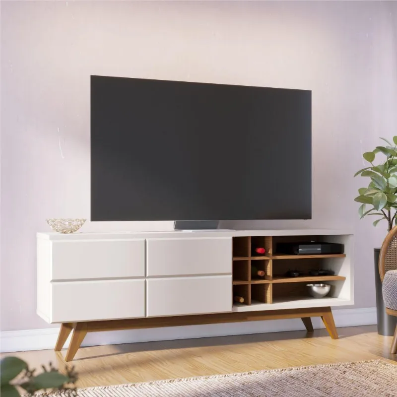 Rack Para Tv Ate 70 Polegadas Isabel Off-white Matte Freijo