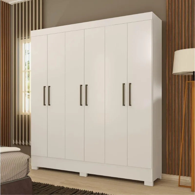 Guarda Roupa 6 Portas Virgina Branco