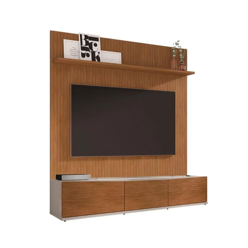 Home Para Tv Até 60 Polegadas Wales Cedro Off White