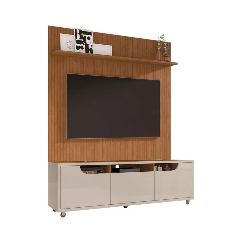 Home Para Tv Até 60 Polegadas Houston Off White Cedro