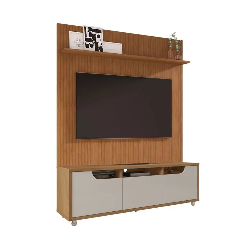 Home Para Tv Até 60 Polegadas Houston Cedro Off White
