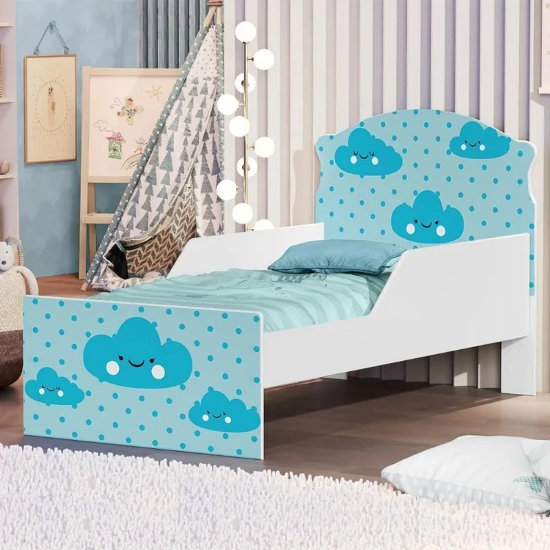 Mini Cama Nuvem Azul