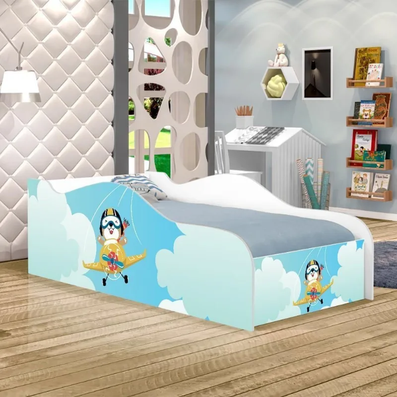 Cama Carro Fun Adesivada Usrsinho Patrulheiro Solteiro
