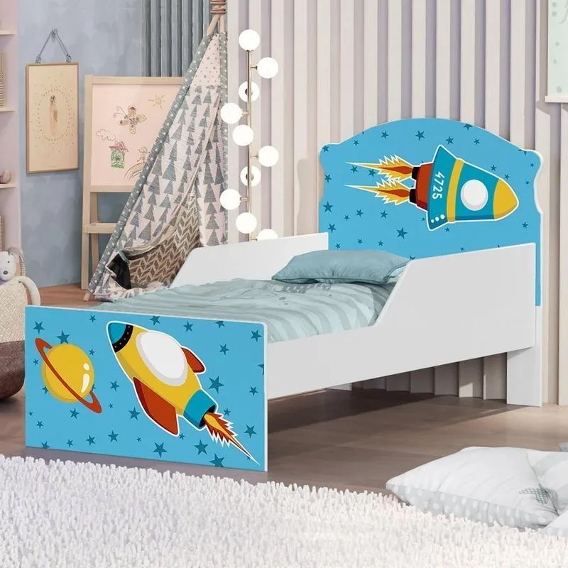 Mini Cama Foguete Espacial Com Colchão