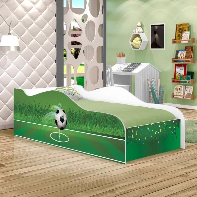 Mini Cama Fun Futebol Infantil Com Colchão