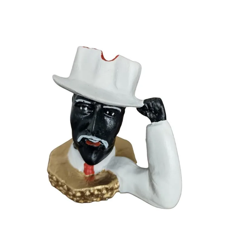 Cinzeiro Ou Incensário De Ze Pilintra 13cm Gesso