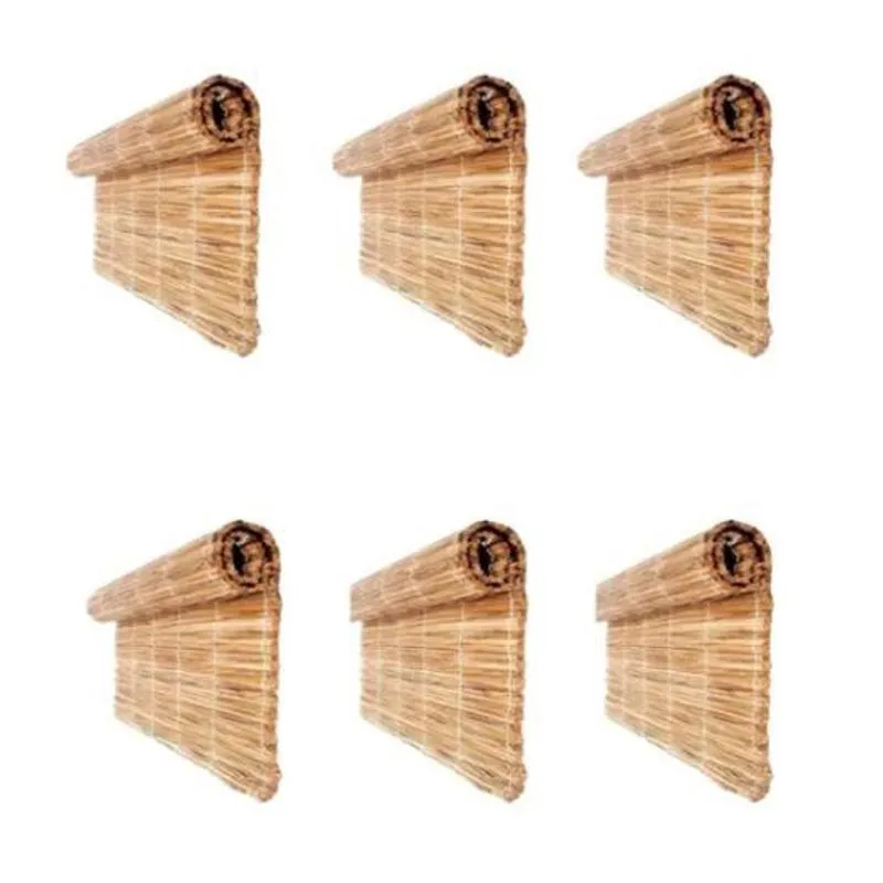 Kit 6 Esteiras Taboa Natural 1,70M X 1,00 Pergolado Tapete