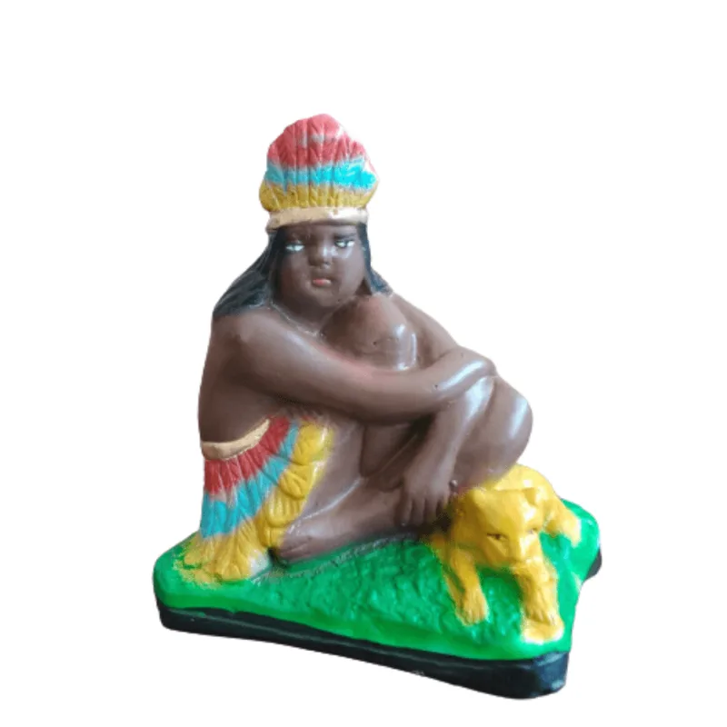 Imagem Caboclo A Batizar Jupira Gesso Umbanda Candomble
