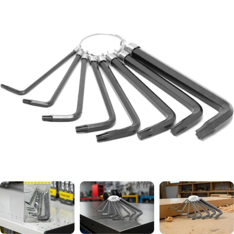 Jogo Chave Torx T9 - T40 Chaveiro 8 Peças Tradestar