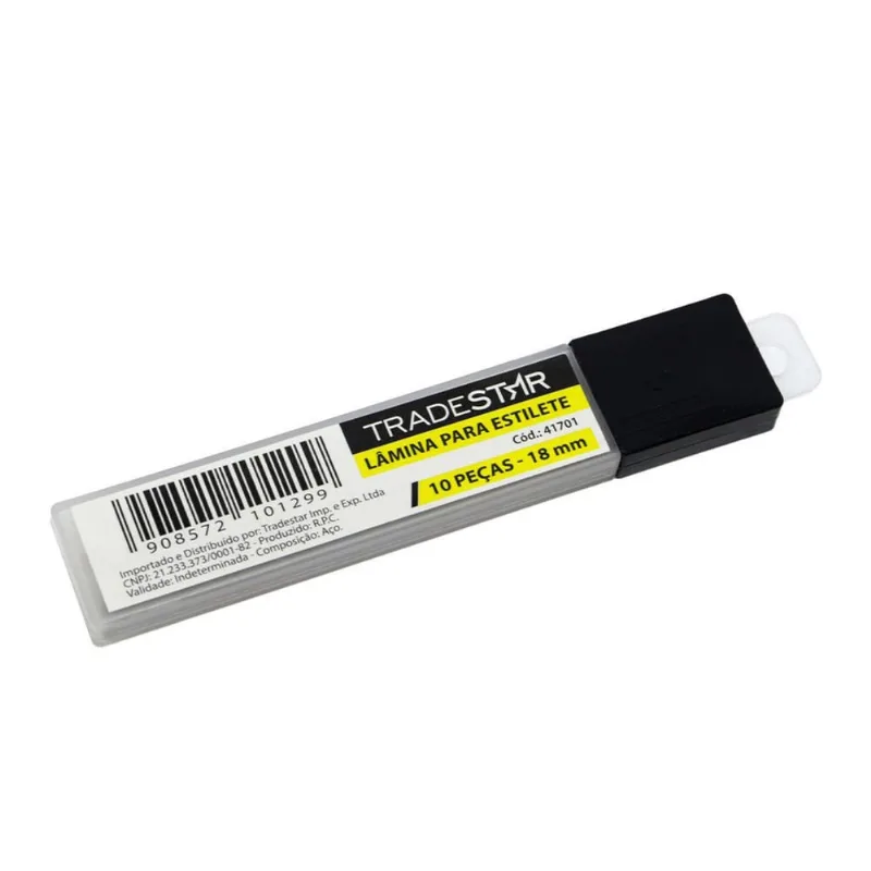 Jogo De Lâmina Para Estilete Larga 18Mm Com 10 Peças