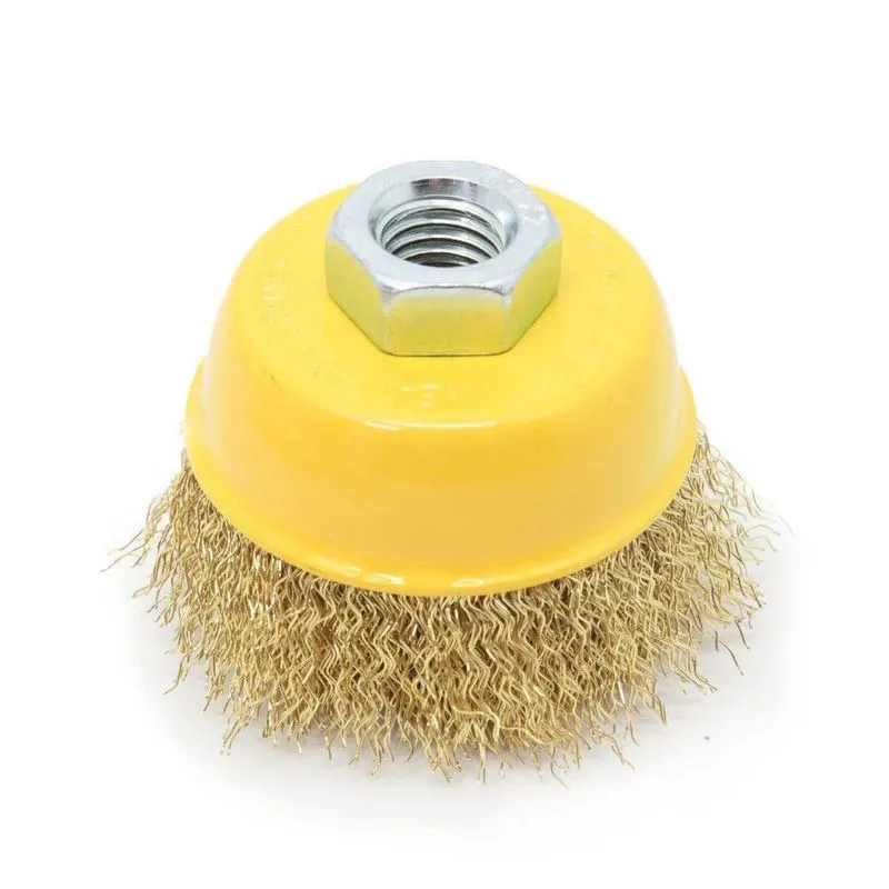 Escova Copo '' Aço Carbono Ondulado Rosca M14 Tradestar
