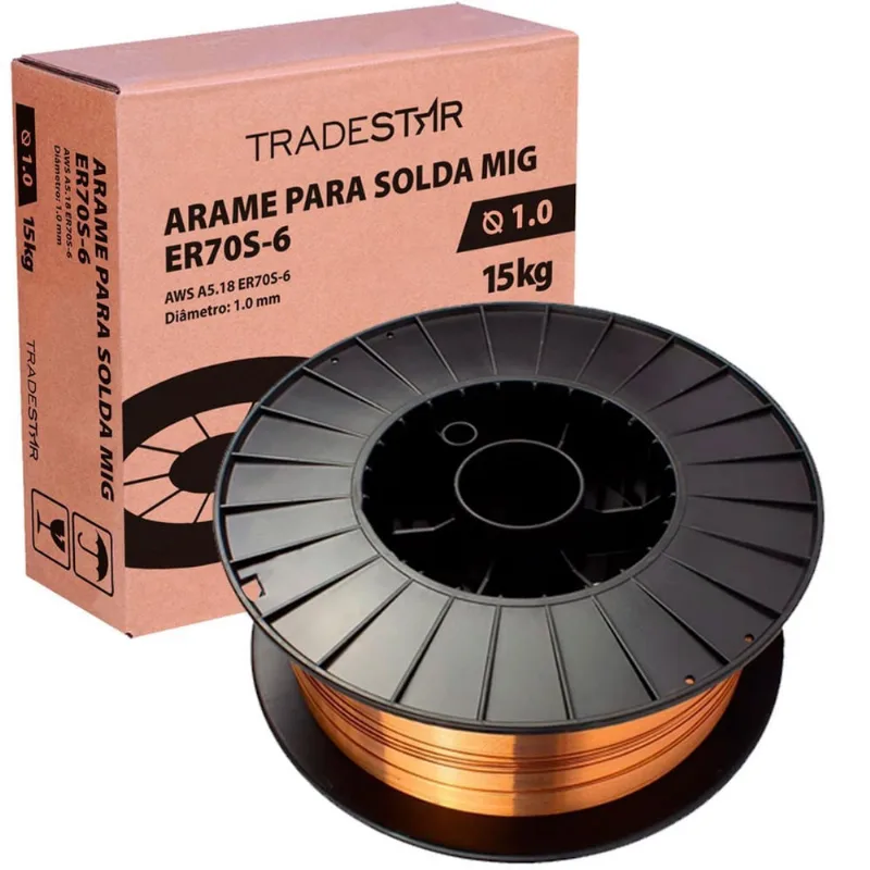 Arame Solda Mig Com Gás 1,0Mm Rolo 15Kg Er70S-6 Tradestar
