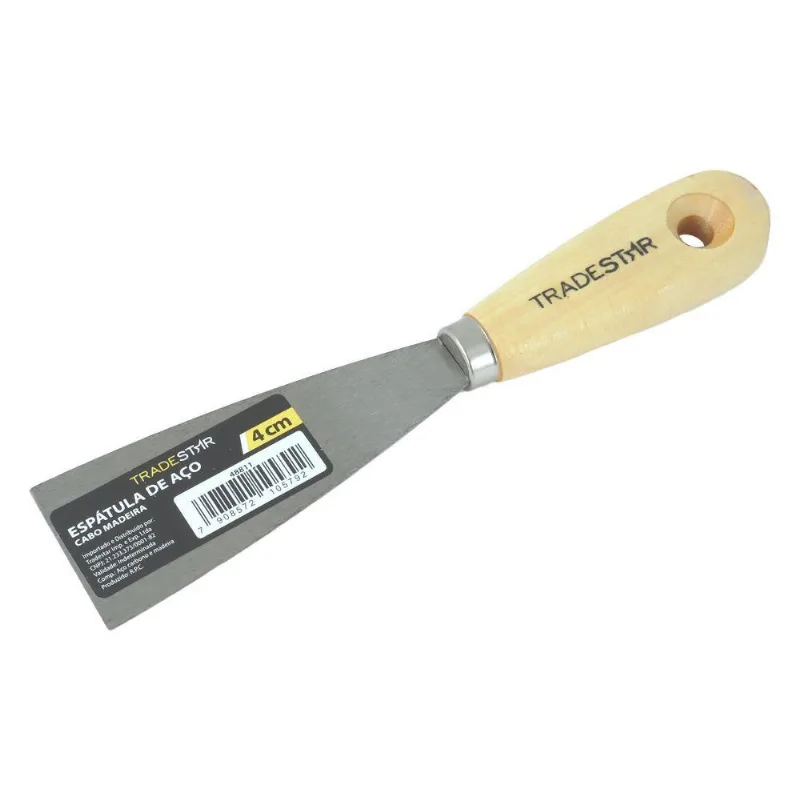 Espátula 4 Cm Aço Gesso Massa Corrida Multiuso Pintor Drywal