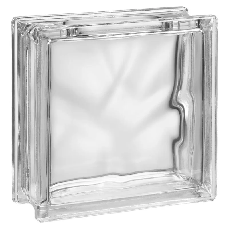 Tijolo Bloco De Vidro Transp Textura 19X19X8 Tradestar Ondas