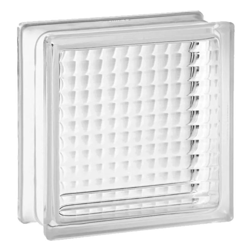 Tijolo Bloco Vidro Transp Textura 19X19X8 Tradestar Rajadas