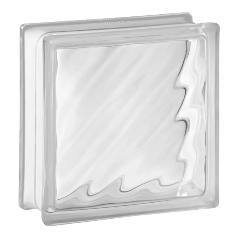 Tijolo Bloco De Vidro Transp Textura 19X19X8 Tradestar Água