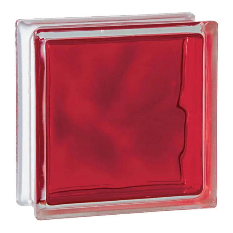 Tijolo Bloco De Vidro Colors 19X19X8 Un Tradestar - Vermelho