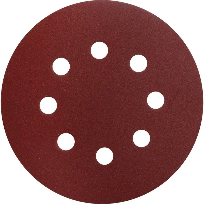 10 Lixas c/ Velcro Pluma Disco 5 Pol 125mm c/ Furo Tradestar 150