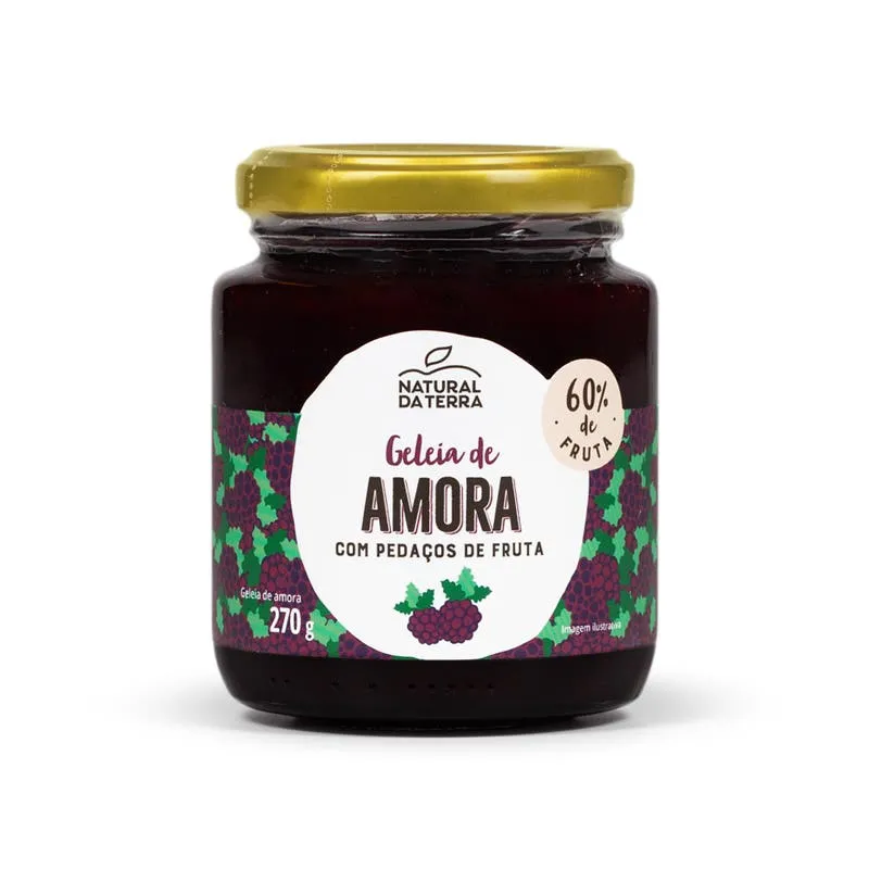 Geleia de Amora 60% Fruta Natural da Terra 270g