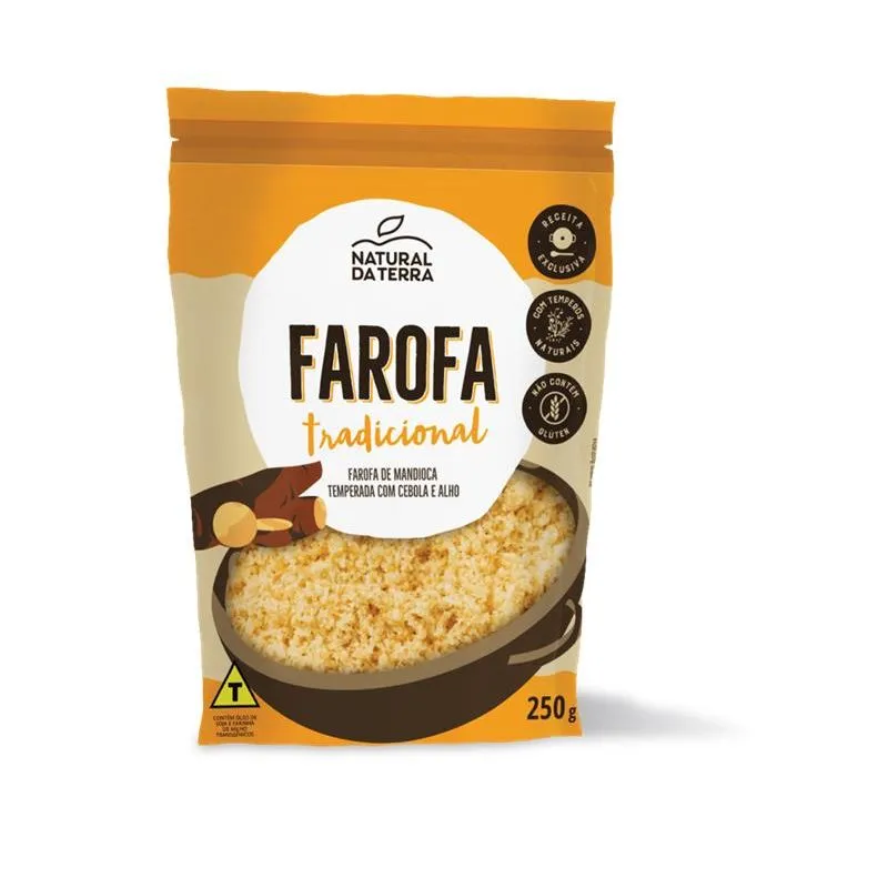 Farofa Pouch Tradicional Natural Da Terra 250g