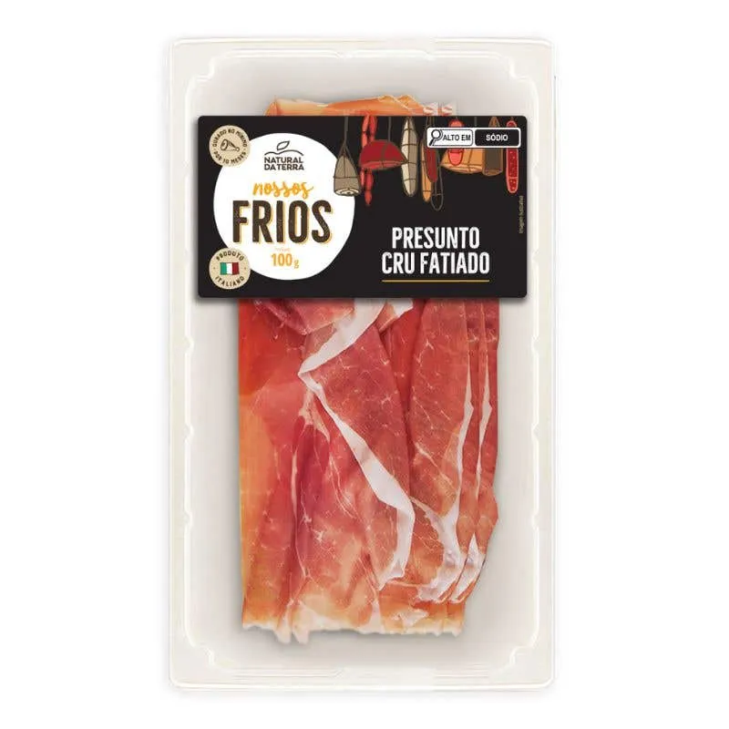 Presunto Cru Fatiado Natural da Terra 100g