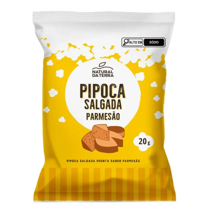Pipoca Salgada de Queijo Parmesão Natural da Terra 20g