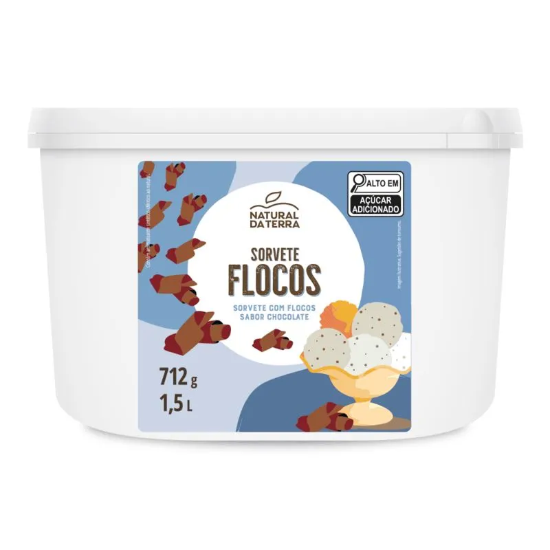 Sorvete de Flocos Natural da Terra 1,5L
