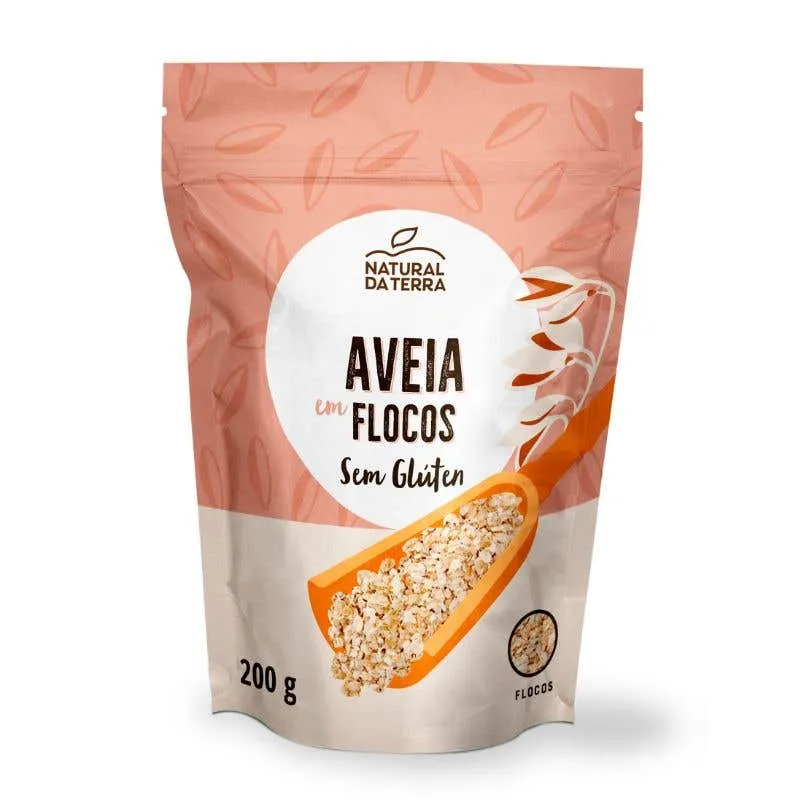 Aveia em Flocos sem glúten Natural da Terra 200g