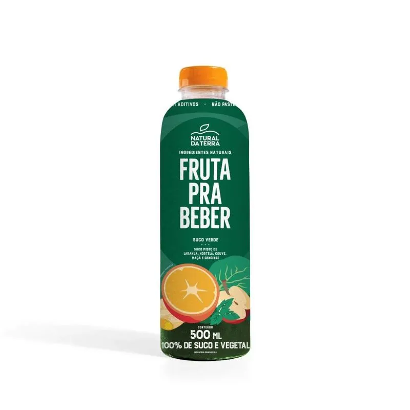 Suco Verde (Laranja, Hortelã, Couve, Maça e Gengibre) 500ml
