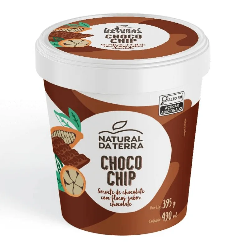 Sorvete de Chocolate com Chip Natural da Terra 490ml