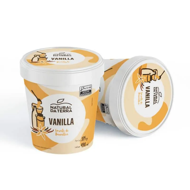 Sorvete de Vanilla Natural da Terra 490ml