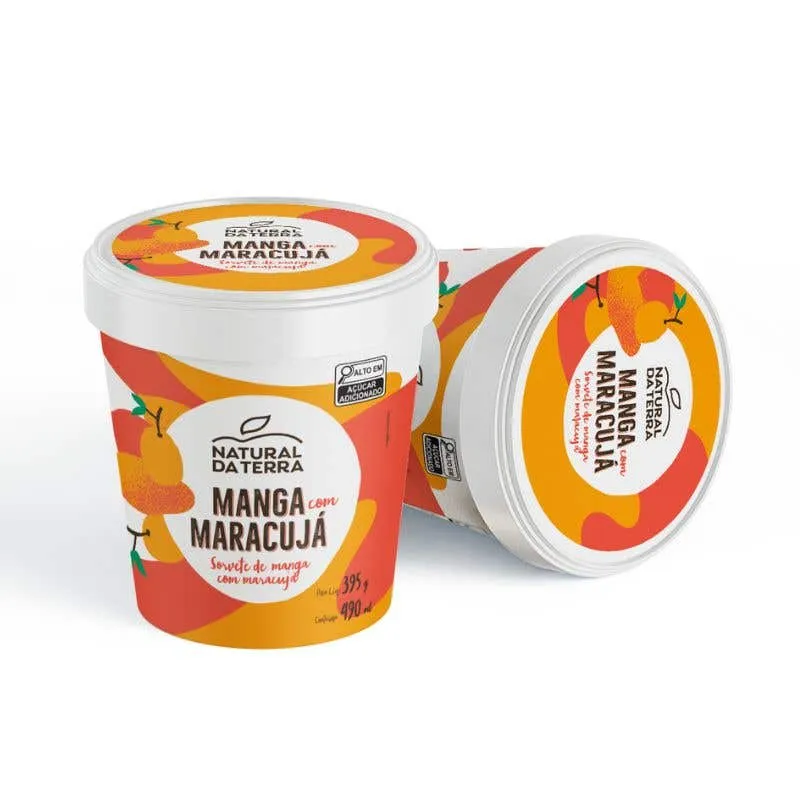 Sorvete Manga com Maracujá Natural da Terra 490ml