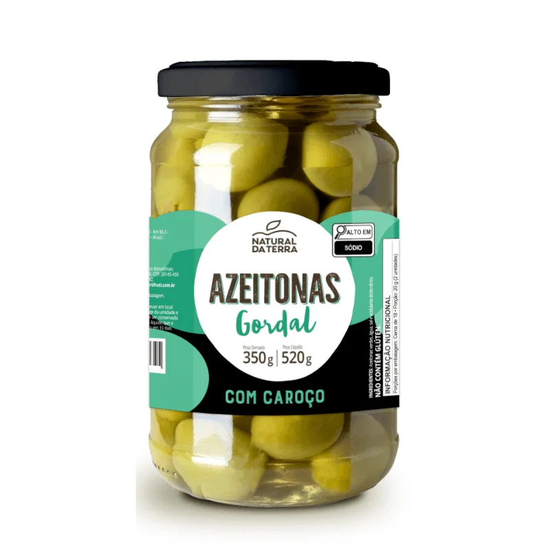Azeitonas Gordal Natural da Terra 350g
