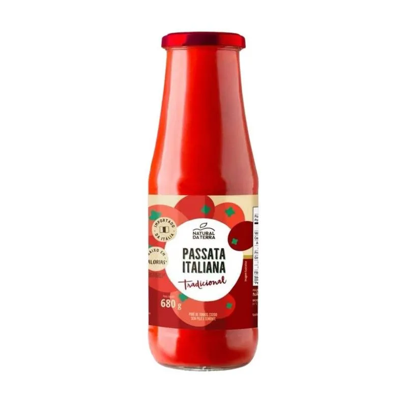 Passata de Tomate Italiano Tradicional Natural da Terra 680g