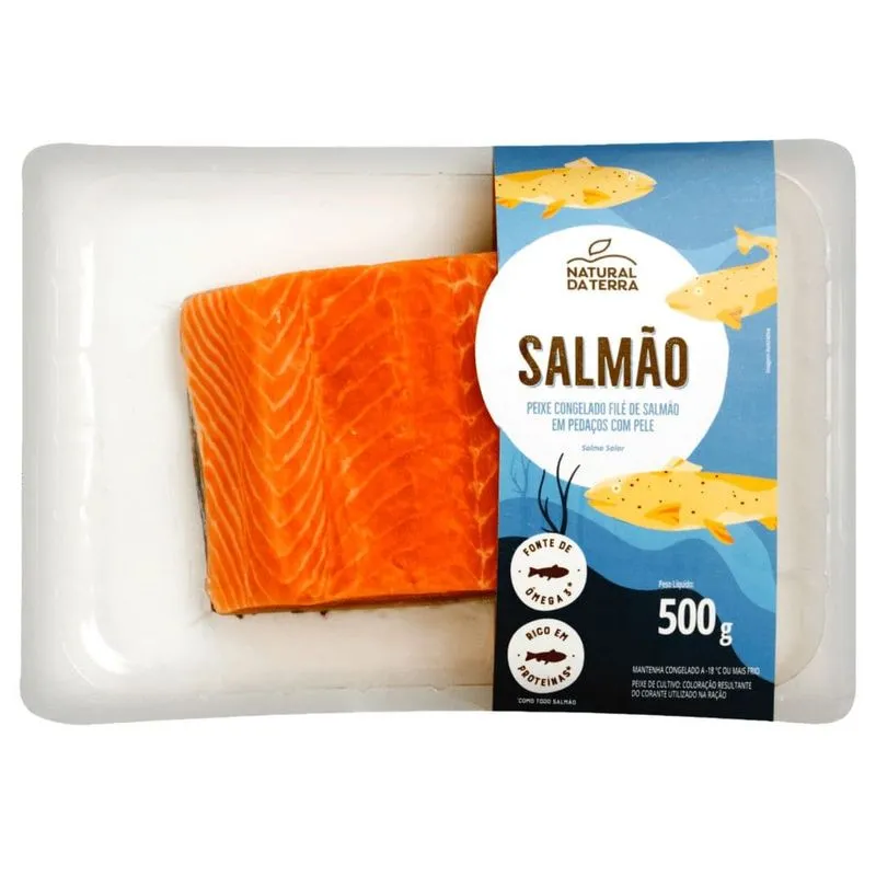 Filé de Salmão Congelado Natural da Terra