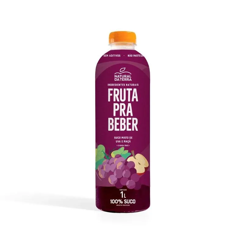 Suco Uva e Maçã Fruta pra Beber Natural da Terra 1L
